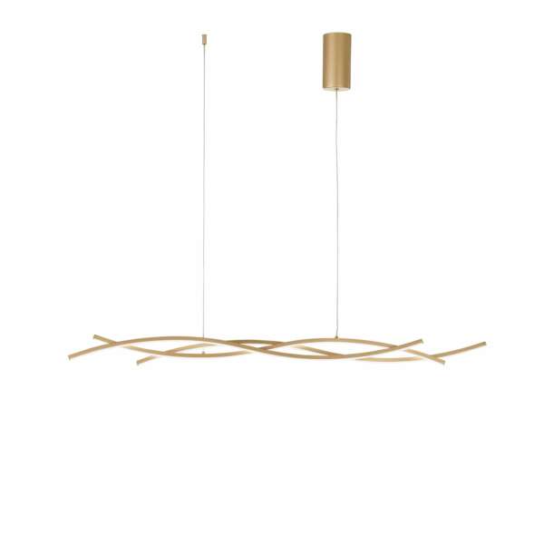 LUCE AMBIENTE E DESIGN Suspension LED kinetic 40W en aluminium doré avec interrupteur CCT (Suspensions Design & Déco / Éclairage intérieur LED)