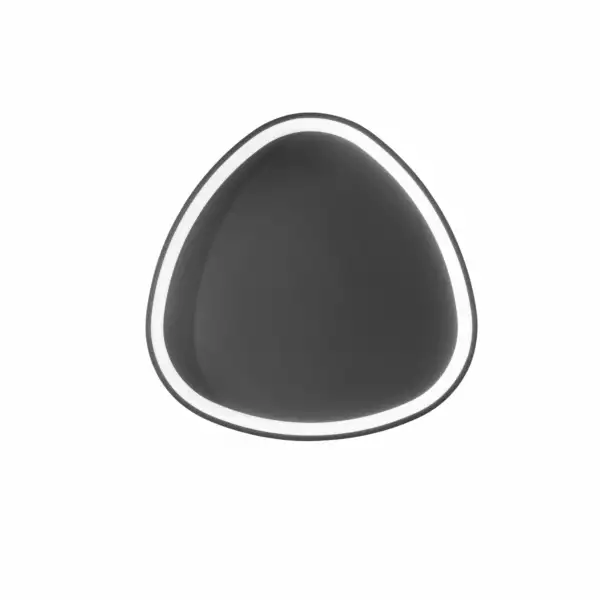 LUCE AMBIENTE E DESIGN Plafonnier LED KLAPTON en aluminium noir avec fonction CCT 65 cm (Plafonnier / Éclairage intérieur LED)