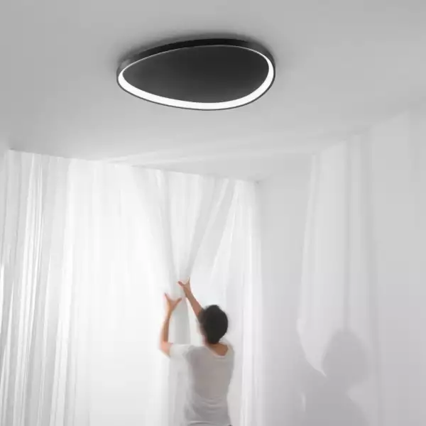 Plafonnier LED KLAPTON en aluminium noir avec fonction CCT 85 cm – Image 3