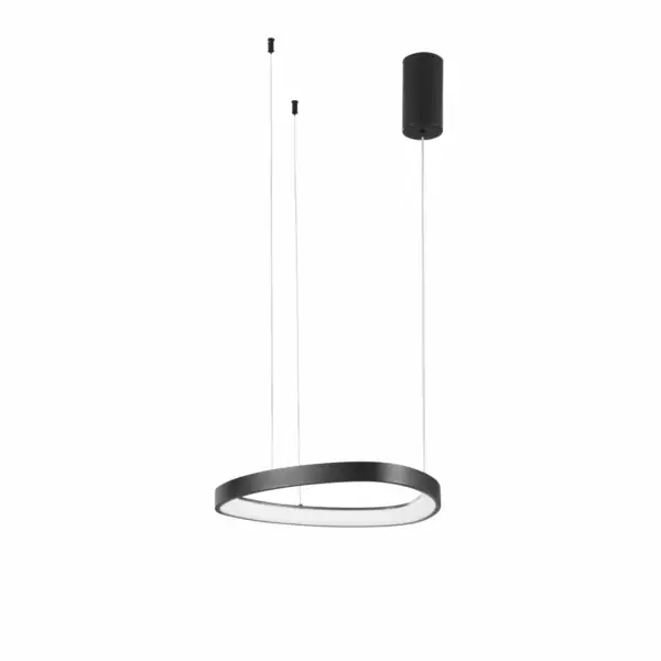 LUCE AMBIENTE E DESIGN Lampe à suspension LED KLAPTON en aluminium noir avec fonction CCT 45 cm (Suspensions Design & Déco / Éclairage intérieur LED)