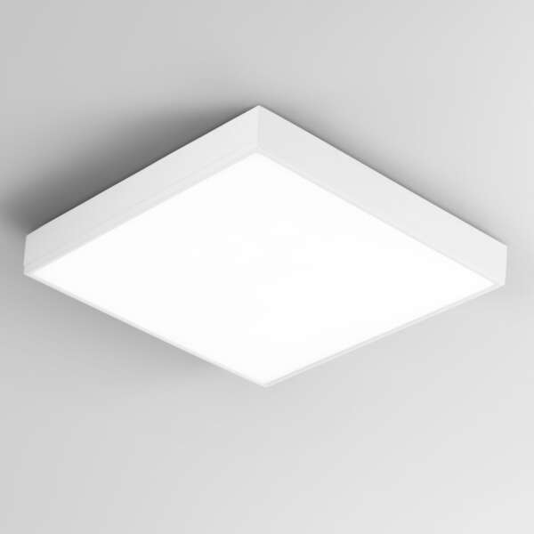 Plafonnier LED KLIO carré blanc 64,8 W lumière naturelle 40 cm – Image 2