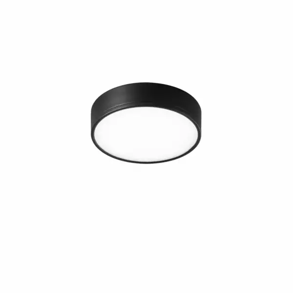 INTEC Plafonnier LED rond noir KLIO 36W 4000K (lumière naturelle) 21 cm (Plafonnier / Éclairage intérieur LED)