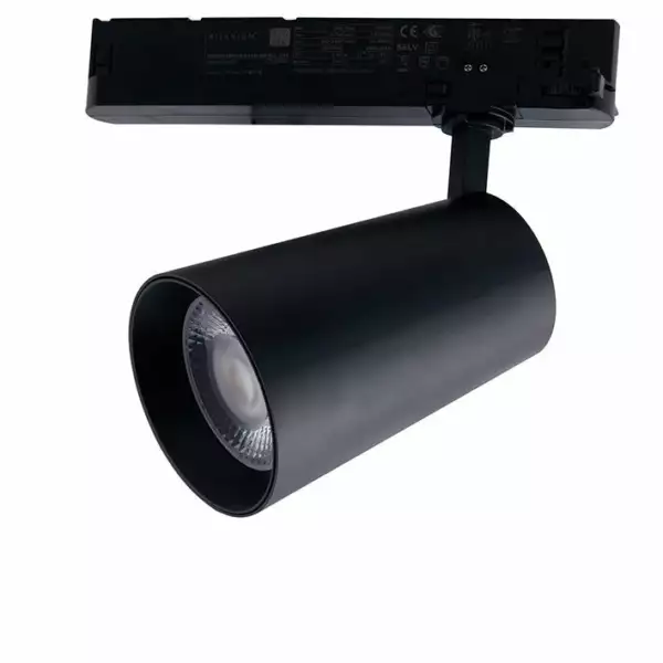 INTEC Luminaire sur rail LED KONE aluminium noir 30W 30000K (lumière chaude) (Spot LED sur rails / Éclairage intérieur LED)