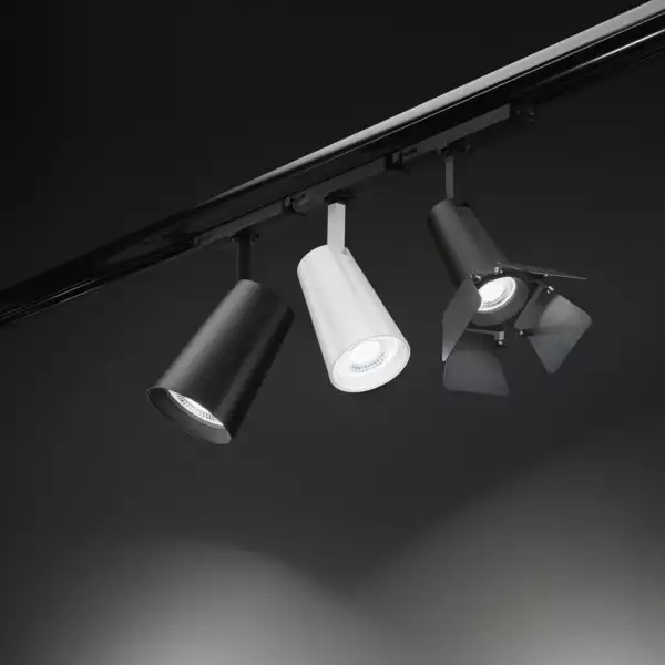 Phare LED KONE blanc avec adaptateur triphasé 13W 1300 lumen 3000K (lumière chaude) – Image 2