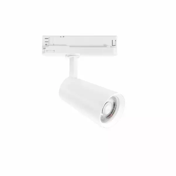 INTEC Phare LED blanc KONE avec adaptateur triphasé 24W 2400 lumen 4000K (lumière naturelle) (Spot LED sur rails / Éclairage intérieur LED)