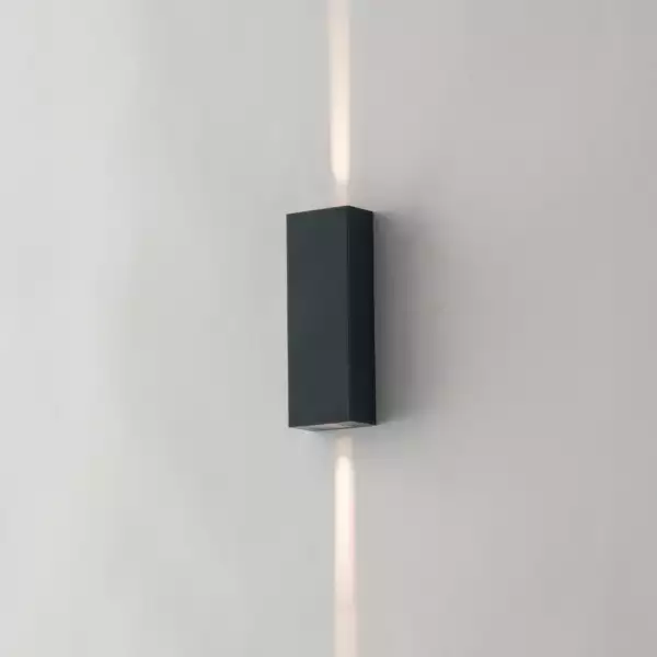 INTEC Applique d'extérieur LED laser noire avec bandeau 5W 4000K (lumière naturelle) (Appliques extérieures / Éclairage extérieur LED)