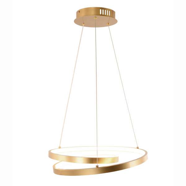 LUCE AMBIENTE E DESIGN Suspension LED LIEVE 30W en aluminium doré avec interrupteur CCT 40 cm (Suspensions Design & Déco / Éclairage intérieur LED)