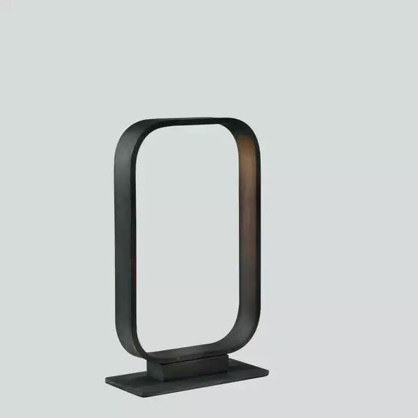 Lampe de table LED moka en aluminium marron 5W 3000K (lumière chaude) – Image 2