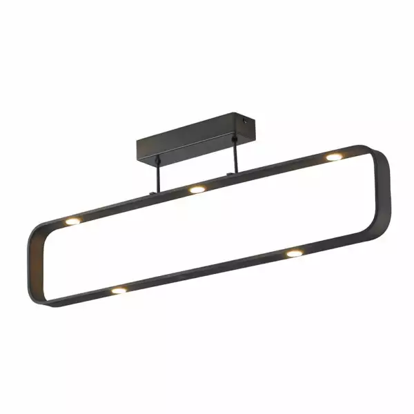 LUCE AMBIENTE E DESIGN Plafonnier LED moka marron à intensité variable avec 7 LED 5W lumière naturelle (Plafonnier / Éclairage intérieur LED)