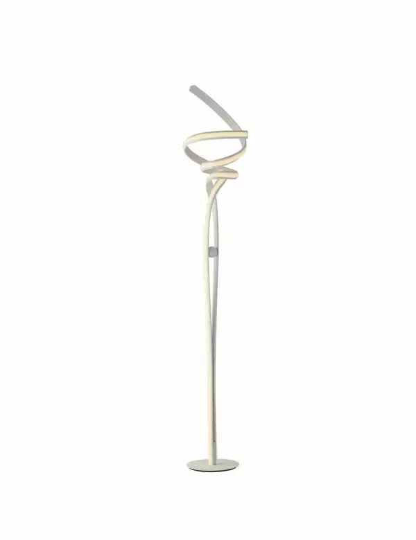 LUCE AMBIENTE E DESIGN Lampadaire LED MYSTRAL en aluminium blanc, lumière naturelle dimmable 36W (Lampadaires / Éclairage décoratif)