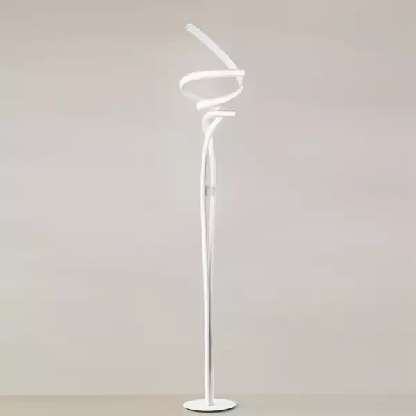 Lampadaire LED MYSTRAL en aluminium blanc, lumière naturelle dimmable 36W – Image 2