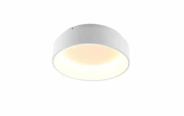 LUCE AMBIENTE E DESIGN Plafonnier LED NOAH en aluminium blanc 40W avec fonction CCT 45 cm (Plafonnier / Éclairage intérieur LED)