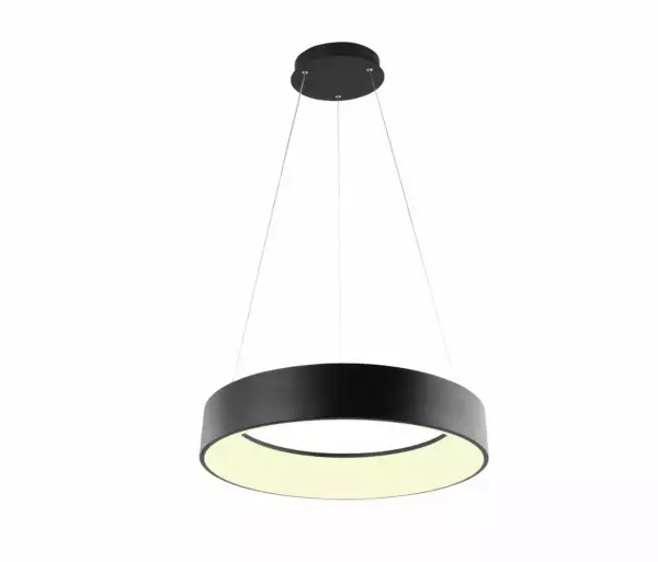 LUCE AMBIENTE E DESIGN Lampe à suspension LED NOAH en aluminium noir 60W avec fonction CCT 60 cm (Suspensions Design & Déco / Éclairage intérieur LED)