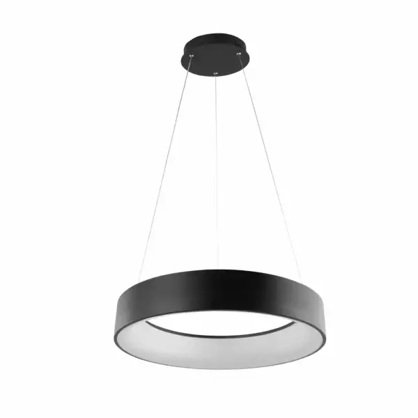 Lampe à suspension LED NOAH en aluminium noir 60W avec fonction CCT 60 cm – Image 2