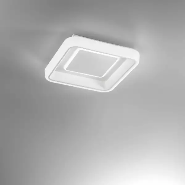 Plafonnier LED carré NURAX en aluminium blanc 45W avec CCT 50 cm – Image 2