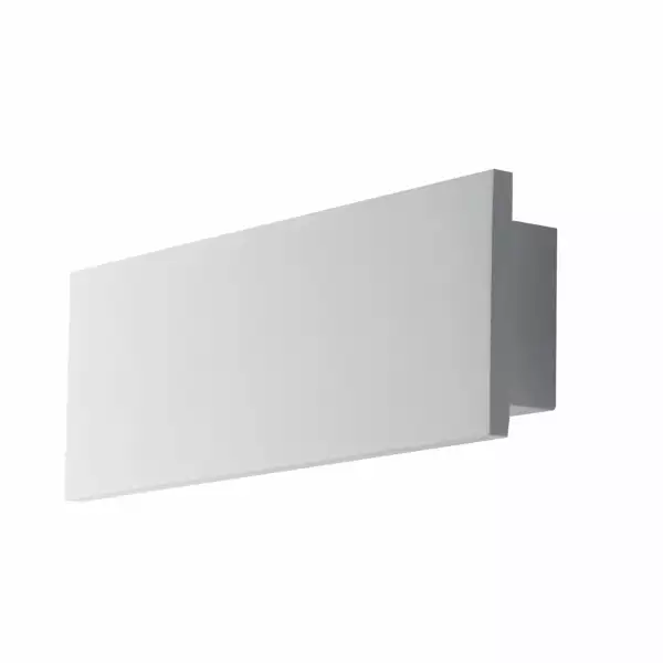 LUCE AMBIENTE E DESIGN Applique LED ORTISEI en plâtre blanc à peindre 8W 4000K 22 cm (Applique murale / Éclairage intérieur LED)