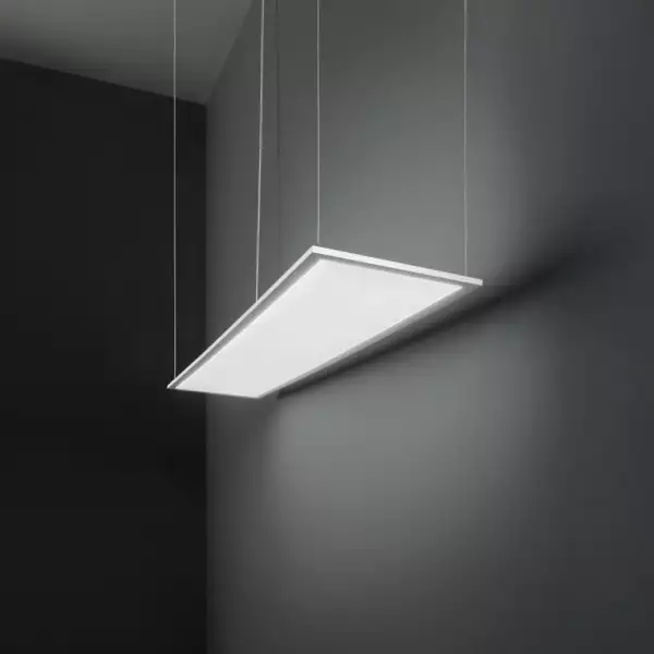 INTEC Panneau LED en aluminium double émission 40W 30 x 120 cm (Dalle LED et slim downlight / Éclairage intérieur LED)