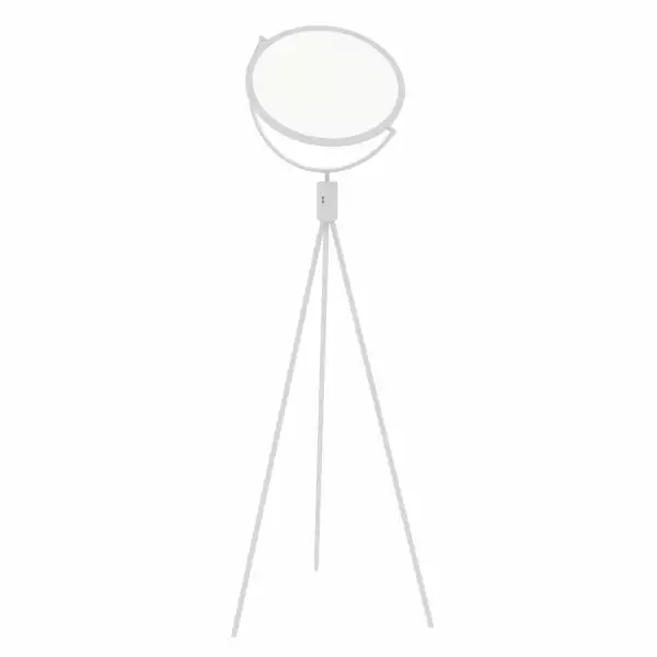 LUCE AMBIENTE E DESIGN Lampadaire LED radar en métal blanc avec diffuseur orientable 18W avec interrupteur CCT (Lampadaires / Éclairage décoratif)