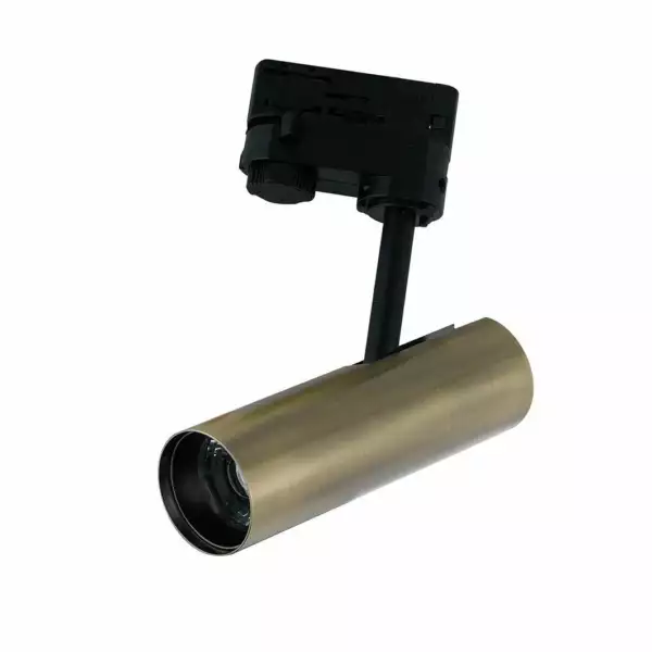 INTEC Phare LED ROCKET chromé avec adaptateur triphasé 7W 700 lumen 3000K (lumière chaude) (Spot LED sur rails / Éclairage intérieur LED)