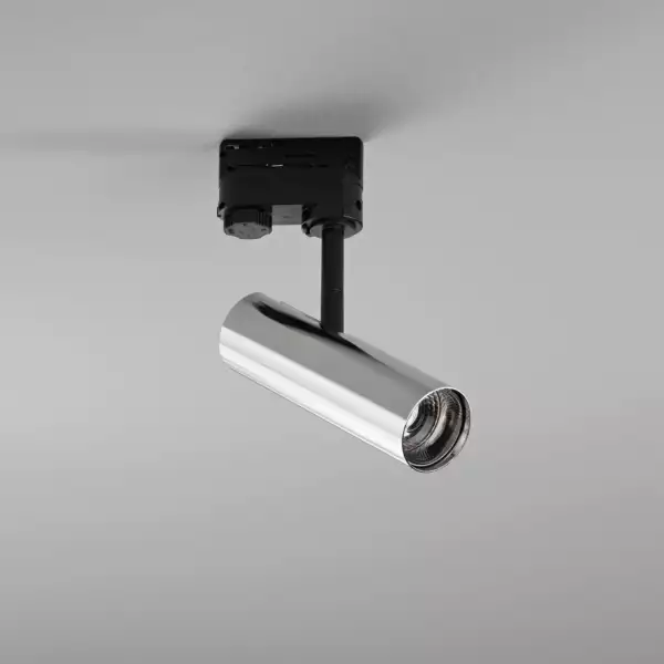 Phare LED ROCKET chromé avec adaptateur triphasé 7W 700 lumen 3000K (lumière chaude) – Image 2