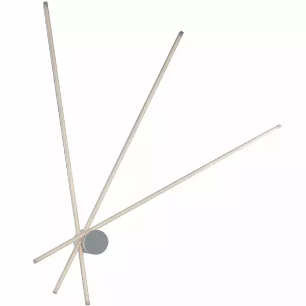 LUCE AMBIENTE E DESIGN Plafonnier LED SHANGHAI en aluminium blanc 27W 3000K (lumière chaude) (Plafonnier / Éclairage intérieur LED)