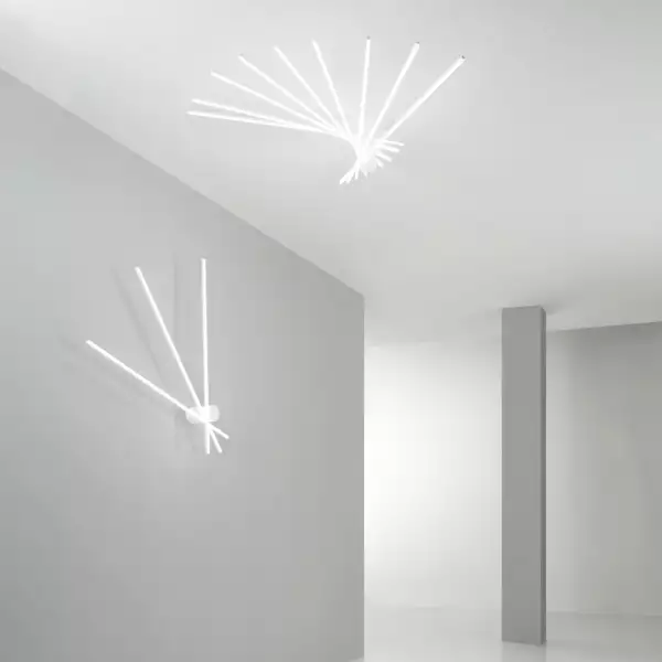 Plafonnier LED SHANGHAI en aluminium blanc 27W 3000K (lumière chaude) – Image 2