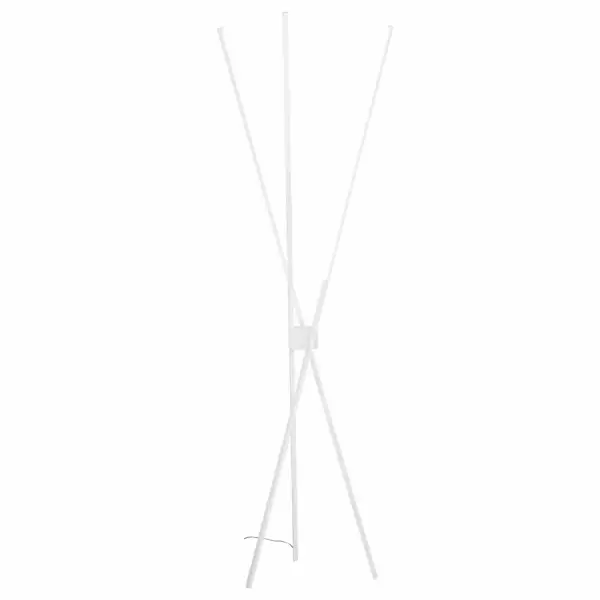 LUCE AMBIENTE E DESIGN Lampadaire LED SHANGHAI en aluminium blanc 31W à lumière chaude et naturelle (Lampadaires / Éclairage décoratif)