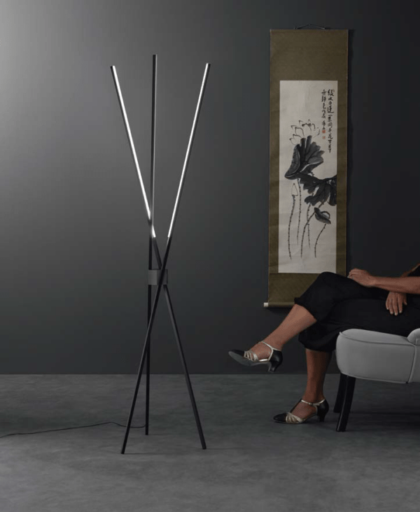 Lampadaire LED SHANGHAI en aluminium noir 31W à lumière chaude et naturelle – Image 3