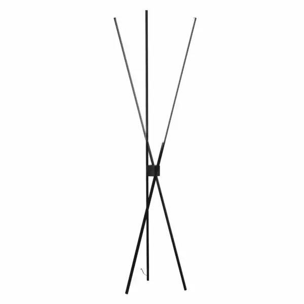 LUCE AMBIENTE E DESIGN Lampadaire LED SHANGHAI en aluminium noir 31W à lumière chaude et naturelle (Lampadaires / Éclairage décoratif)