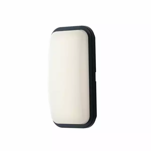 INTEC Plafonnier LED anthracite SHELLY 20W 4000K avec détecteur de mouvement (Plafonniers étanches / Éclairage extérieur LED)