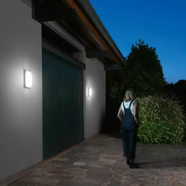 Plafonnier LED blanc rectangulaire SHELLY 20W 4000K avec détecteur de mouvement – Image 2