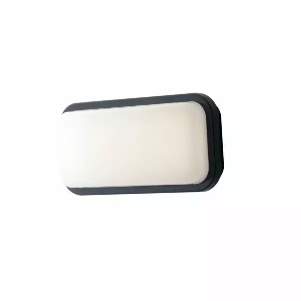 INTEC Plafonnier extérieur LED rectangulaire anthracite SHELLY 15W 4000K (lumière naturelle) (Plafonniers étanches / Éclairage extérieur LED)