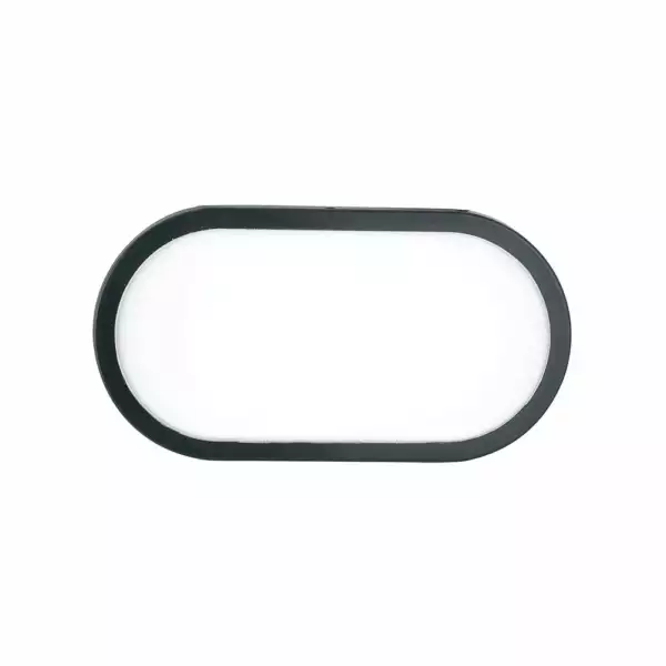 INTEC Plafonnier extérieur LED ovale anthracite SHELLY 20W 4000K (lumière naturelle) (Plafonniers étanches / Éclairage extérieur LED)