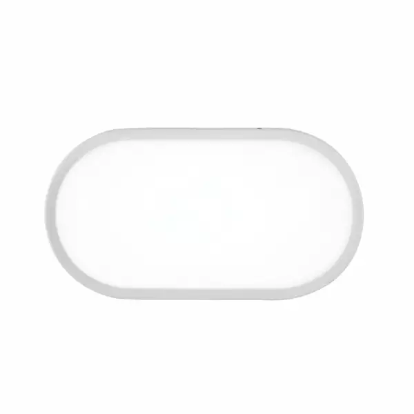 INTEC Plafonnier extérieur LED ovale blanc SHELLY 20W 4000K (lumière naturelle) (Plafonniers étanches / Éclairage extérieur LED)