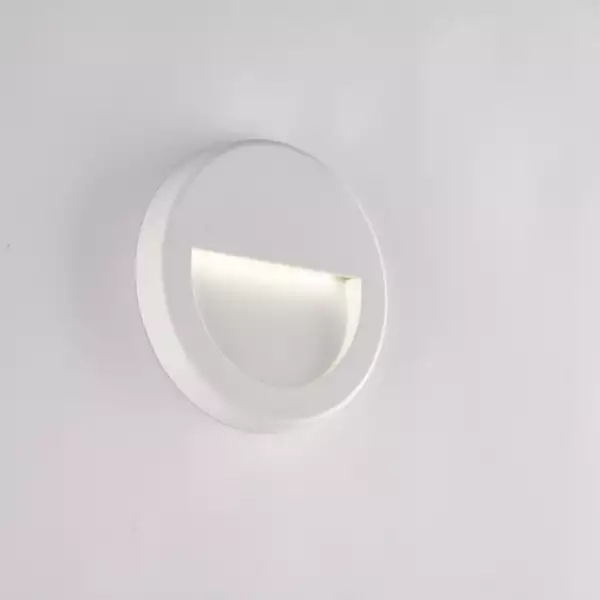 INTEC Lampe de balisage SMILE blanche 3W 4000K (lumière naturelle) 11 x 11 cm (Appliques extérieures / Éclairage extérieur LED)