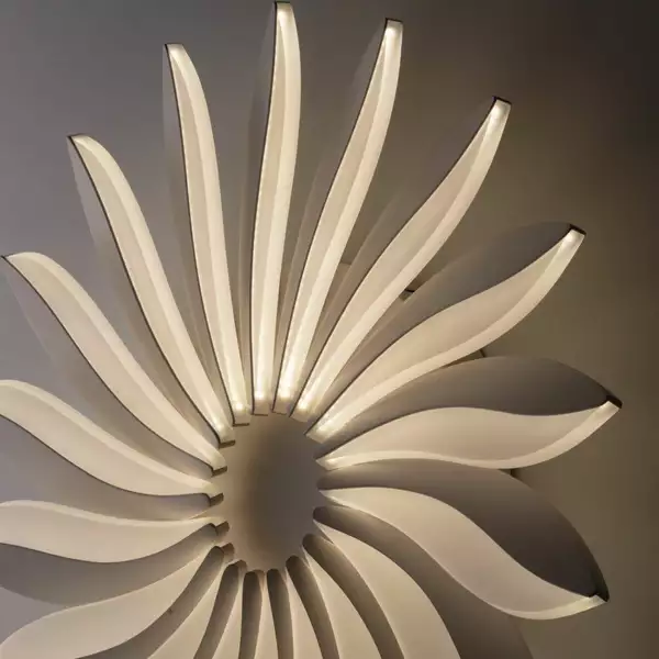 Plafonnier LED sunrise en aluminium blanc avec diffuseur acrylique 90W 4000K (lumière naturelle) dimmable – Image 2