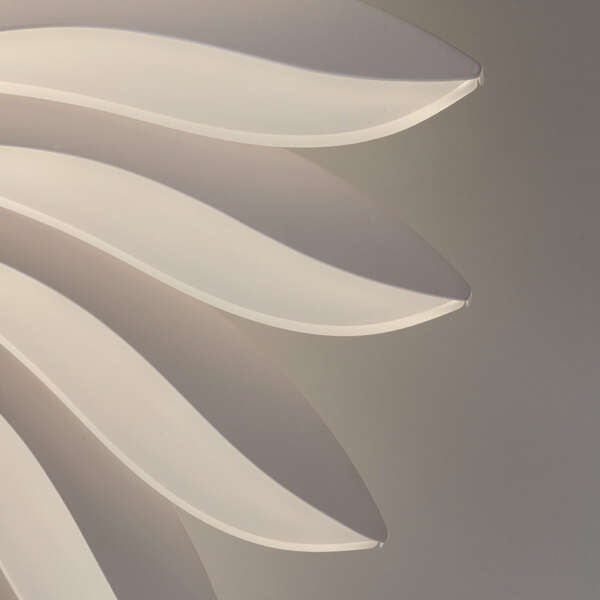Plafonnier LED sunrise en aluminium blanc avec diffuseur acrylique 90W 4000K (lumière naturelle) dimmable – Image 3