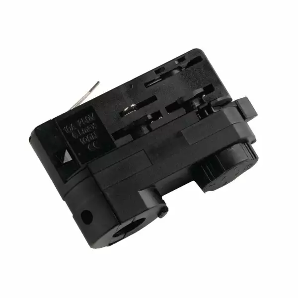 INTEC Adaptateur noir pour rail TRIphasé (Spot LED sur rails / Éclairage intérieur LED)