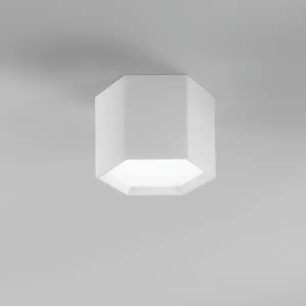 Plafonnier LED VORTEX en plâtre blanc à peindre 12W avec interrupteur CCT – Image 2