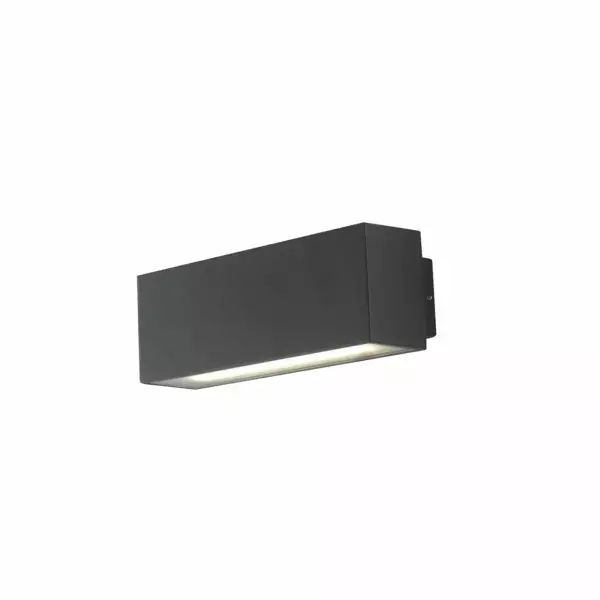 INTEC Applique d'extérieur LED AGERA en aluminium noir 2x8W 4000K 18 cm (Appliques extérieures / Éclairage extérieur LED)