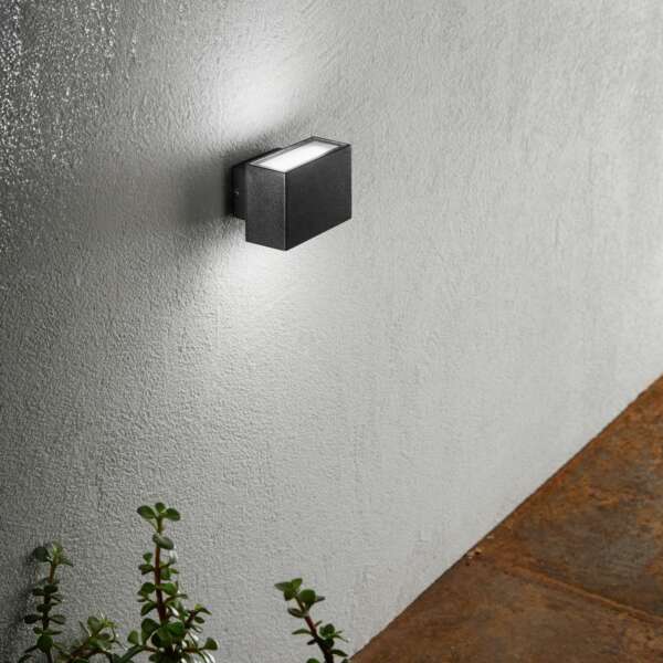 Applique d'extérieur LED AGERA en aluminium noir 2x3W 4000K 9 cm – Image 3