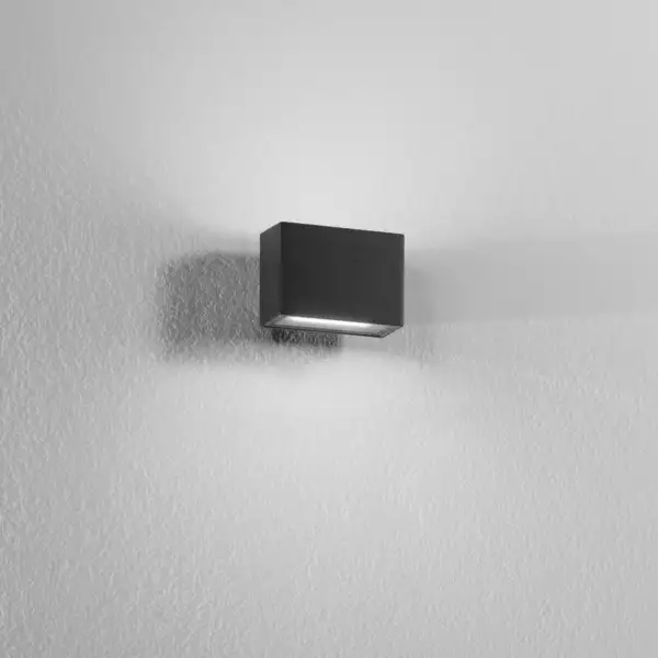 Applique d'extérieur LED AGERA en aluminium noir 2x3W 4000K 9 cm – Image 2