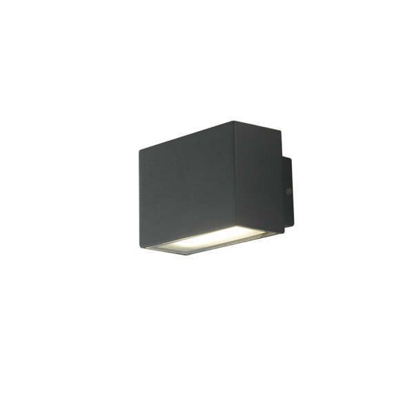 INTEC Applique d'extérieur LED AGERA en aluminium noir 2x3W 4000K 9 cm (Appliques extérieures / Éclairage extérieur LED)