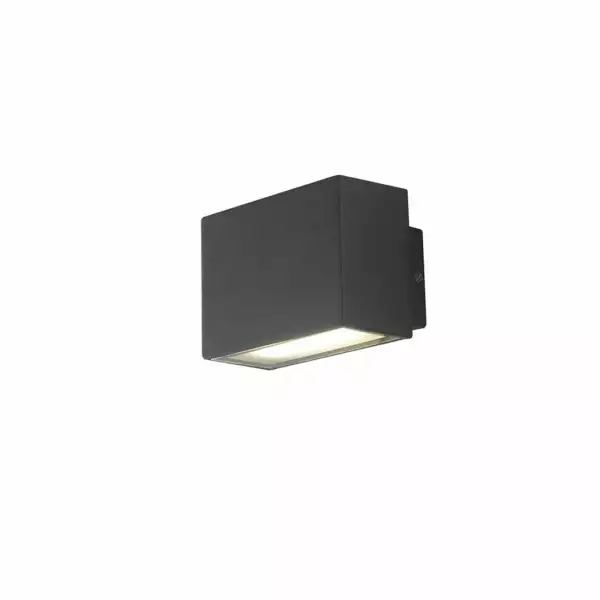 INTEC Applique d'extérieur LED AGERA en aluminium noir 2x3W 4000K 9 cm (Appliques extérieures / Éclairage extérieur LED)