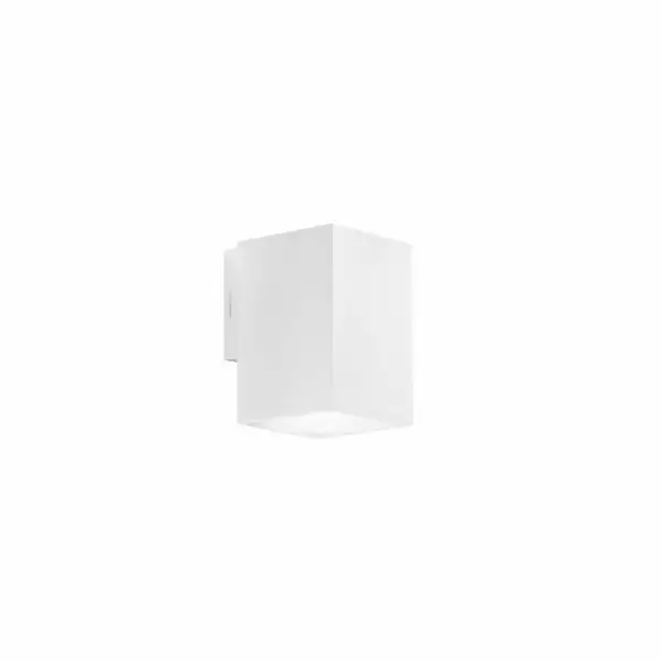 INTEC Applique murale d'extérieur LED POLO carrée blanche 2x8W à lumière chaude et naturelle (Appliques extérieures / Éclairage extérieur LED)
