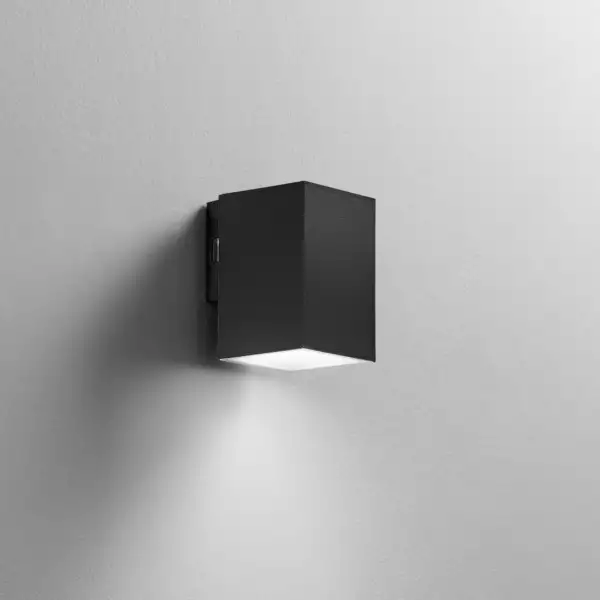 Applique murale d'extérieur LED POLO carrée noire 2x8W à lumière chaude et naturelle – Image 2