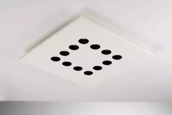 Plafonnier LED XICO en plâtre blanc à peindre 6x3W avec CCT 50 x 50 cm – Image 3