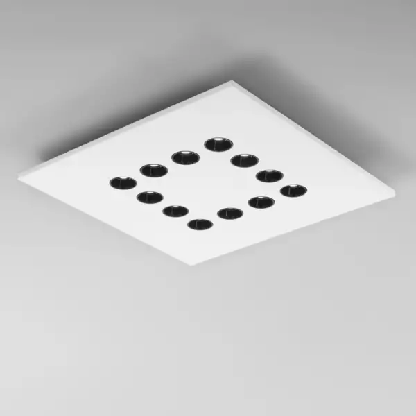Plafonnier LED XICO en plâtre blanc à peindre 6x3W avec CCT 50 x 50 cm – Image 2