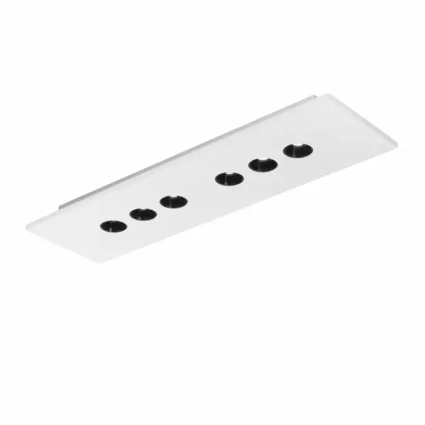 LUCE AMBIENTE E DESIGN Plafonnier LED XICO en plâtre blanc à peindre 12x3W avec CCT 70x20 cm (Plafonnier / Éclairage intérieur LED)