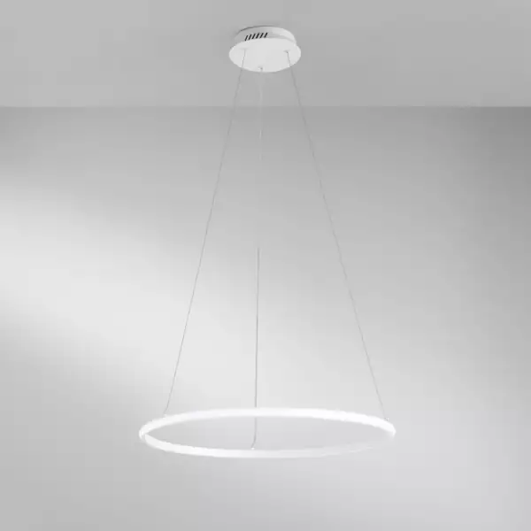 Suspension LED Axis en métal blanc avec diffuseur silicone CCT 600 x H1500 mm 30W – Image 3